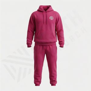 Survêtement de sport en molleton de coton de qualité supérieure pour hommes, poids lourd, deux pièces, pantalon et sweat-shirt, ensemble de jogging, tenue de sport pour la salle de sport - Product Image 1