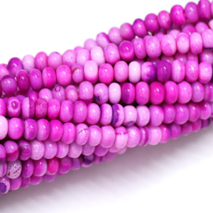 Hermosas cuentas de ópalo en tonos morado oscuro, forma redonda lisa, 6-9 mm, cuentas de ópalo rosa morado, calidad AAA - Product Image 3