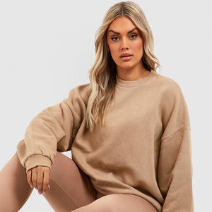 Sudadera Holgada de Felpa para Mujer, con Capucha, Personalizable con Logotipo, al por Mayor, Sudadera de Invierno para Mujer - Product Image 4