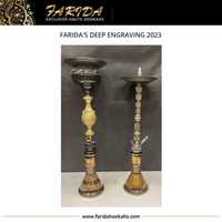 Nouvel ensemble de chicha miniature égyptienne de luxe Farida 2023 en laiton massif, verre de haute qualité, design unique, gravure profonde, laque, édition limitée