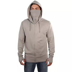 Balaclava en polaire épaisse très demandée pour hommes, sweat à capuche respirant en coton mélangé, uni, ajustable, tissage crocheté, hiver 2026 - Product Image 5