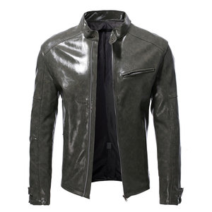 Chaqueta de Cuero Transpirable a Precio Razonable, Chaqueta de Invierno para Uso en Exteriores, Chaqueta de Cuero Ligera para Hombre al por Mayor - Product Image 1