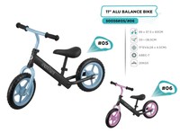 Vélo d'équilibre pour enfants de 11 pouces avec fourche en acier, sans pédales, siège réglable en hauteur, vélo à pousser, vélo à roulettes