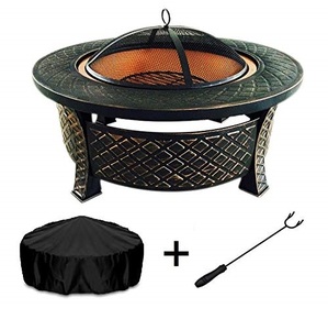 Classic Design <b>Iron</b> <b>Fire</b> <b>Pit</b> Wood Burning <b>Fire</b> <b>Pit</b> Deep Bowl for Outdoor & Indoor Decor Handmade Black <b>Fire</b> <b>Pits</b> - Product Image 5