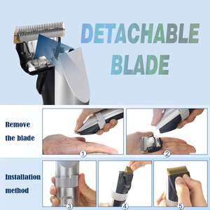 Lot de 2 Tondeuses à Cheveux et Barbe Rechargeables, Lames en Céramique et Acier Inoxydable, Réglables, USB, pour Usage Domestique Français - Product Image 3