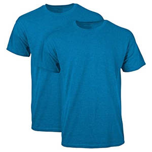 Camiseta de manga corta de algodón y poliéster de alta calidad para hombre, camiseta de ajuste Regular de Color sólido de lana de peso pesado, transpirable, de secado rápido, personalizada - Product Image 2