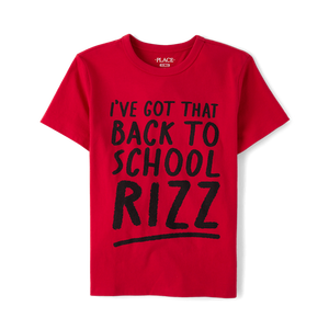 Red Rizz Graphic Tee para niños uniformes escolares - Product Image 2