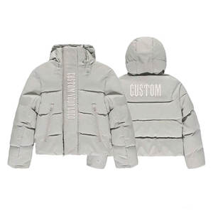 Men's Casual Lightweight Puffer Hooded <b>Jacket</b> Zipper Front OEM Service Customizable Windproof Outerwear Puffer <b>jacket</b> - Product Image 5