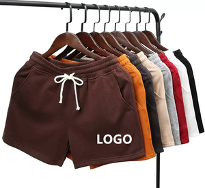 Pantalones cortos de lana de rizo de algodón 100% OEM para hombre, ropa de calle de 280g transpirable, bordado de chenilla personalizado, gran oferta, ropa de verano - Product Image 1