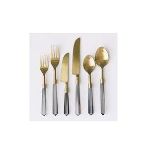 Hotel Restaurant Brass Flatware <b>Cutlery</b> <b>Set</b> <b>Vintage</b> Design High Standard Quality Brass Flatware <b>Cutlery</b> <b>Set</b> for Dinner Ware Use - Product Image 2