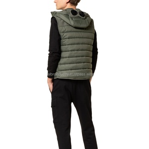 Chaleco de invierno de alta calidad para hombre, chaquetas OEM con capucha sin mangas, chaleco acolchado de moda, logotipo personalizado, impermeable, de piel de oveja tejida - Product Image 6