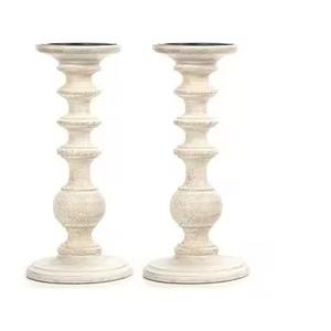 Dernière arrivée bougeoir moderne en bois finition naturelle support conique pour une utilisation de décoration d'hôtel à domicile ou d'événement de haute qualité - Product Image 4