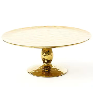 Support à gâteau fantaisie support à gâteau de conception décorative en métal centre de Table support de service de gâteau rond à un niveau décoratif - Product Image 5