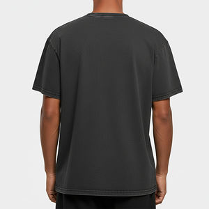 Camiseta de Calle OEM/ODM 100% Algodón de Lujo con Cuello Redondo, Hombros Caídos, Personalizable con Logotipo Bordado, Ligera - Product Image 2