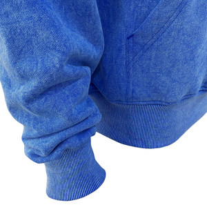 Sweat à capuche délavé unisexe avec logo personnalisé Pull vintage Sweat à capuche en coton Impression Sweats à capuche décontractés pour hommes - Product Image 6