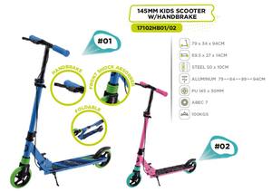 Patinete Plegable Ajustable para Niños de 145 mm con Freno de Mano, Rodamientos ABEC-7, Plataforma de Acero, Carga Máxima 100 kg - Product Image 3