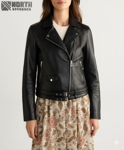 Chaqueta de cuero para mujer/chaqueta de cuero genuino para mujer/chaqueta de cuero real para mujer chaqueta de cuero personalizada - Product Image 1