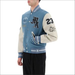 Chaqueta universitaria de poliéster/algodón de alta calidad para hombre, chaqueta sólida Regular de invierno tejida de lana con soporte Vintage estampado Puff High Street - Product Image 2