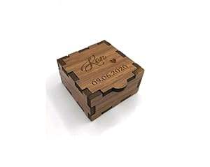 Custom Handmade <b>Wooden</b> <b>Ring</b> Box <b>for</b> Weddings Recyclable Paper Engagement <b>Ring</b> Holder with Personalized Engraving Jewelry Boxes - Product Image 6