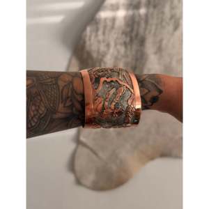 Elaine Becenti Fashion Cuff Bracelet <b>Copper</b> Story Teller - Product Image 2
