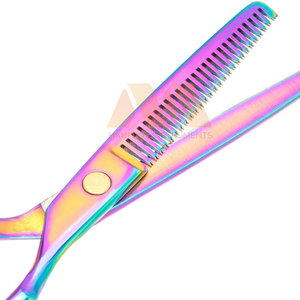 กรรไกรซอยผมมืออาชีพ เครื่องมือตัดผมสแตนเลส อุปกรณ์ร้านตัดผม คุณภาพสูง - Product Image 2