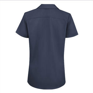 Camisas de trabajo de manga corta profesionales personalizadas para mujer, blusa de uniforme de negocios de oficina con bordado de impresión de logotipo - Product Image 5