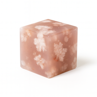 Pierre précieuse naturelle, agate fleurie, cube de cristal, vente en gros, sculptée, écologique, pierre de guérison, énergie Reiki, décoration, fournitures métaphysiques