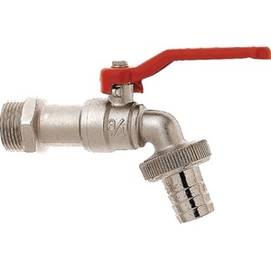 Robinet à bille en laiton GEKA, taille nominale 19 mm, filetage extérieur 3/4'', lot de 6 pour raccords d'eau de jardin - Product Image 1