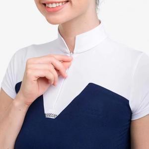 Camisas de Equitación al por Mayor, Personalizadas, de Malla Transpirable, de Poliéster/Nailon y Elastano, Estilo Polo, para Exhibición, con Logotipo Personalizado, Color Moderno y Lujoso - Product Image 2