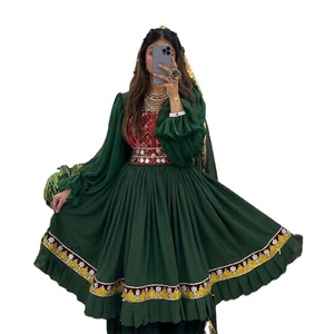Vestidos Afganos Kuchi Vintage Bordados a Mano para Mujer, Ropa Femenina con MOQ Bajo, Vestidos de Fiesta Modernos para Mujer, Vestidos de Novia - Product Image 1