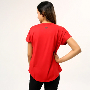 T-shirts en coton décontractés pour femmes T-shirts imprimés d'été avec logo personnalisé graphique élégant Technique de teinture unie approvisionnement en gros - Product Image 4