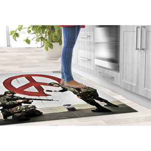 Alfombra con Diseño de Graffiti Art Banksy Soldier, Alfombra Antideslizante Impresa, con Pelo Suave - Product Image 2