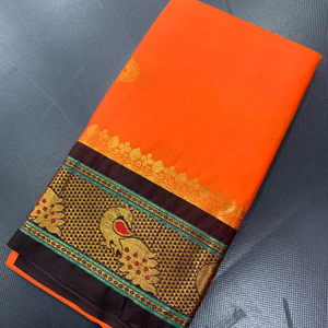 Sari de Seda de Estilo Maharashtra, Diseño de Última Moda, Elegante y Pesado, Clásico para Fiestas, Bodas, Novias, Exclusivo, el Más Vendido para Mujer - Product Image 1