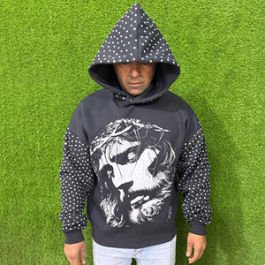 Sudaderas con Capucha de Diseño Personalizado, Impresión Digital Invernal, Estilo Urbano Pakistaní, para Hombre, Mezcla de Algodón y Felpa, Corte Holgado - Product Image 1