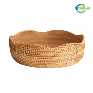 Cesta/Bandeja Rectangular de Mimbre Resistente, Juego de Almacenamiento Rectangular de 3 Piezas, Almacenamiento Tejido a Mano Natural, Artesanía de Vietnam - Product Image 6