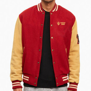 Chaqueta de Invierno Letterman Personalizada de Alta Calidad OEM, Lana/Algodón, Secado Rápido, Resistente al Viento, Transpirable, Cuello Alto, Nuevo Diseño Frontal - Product Image 1