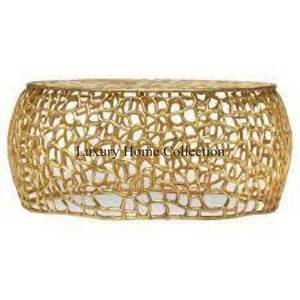 Mesa de consola de aspecto elegante de diseñador de color dorado Marco de estilo antiguo con mesa lateral y consola de acabado antiguo de latón a bajo precio - Product Image 6