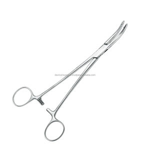 Pinzas de acero inoxidable para histerectura Heaney, Forceps curvos sesgados dentados de 8,1/4 pulgadas - Product Image 6