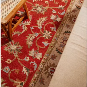 พรมปูพื้นขนแกะด้วยมือคุณภาพระดับพรีเมียมใหม่รูปทรงเรขาคณิตสีน้ำเงินและสีเทาตกแต่งด้วยสีเหลืองสำหรับห้องนั่งเล่นสำนักงานและห้องใดก็ได้ - Product Image 1