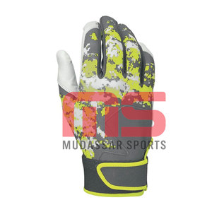 Gants de frappe de baseball en cuir et bambou, professionnels, haute qualité, durables, adhérence flexible, équipement d'entraînement, couleur et logo personnalisables - Product Image 2
