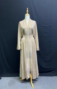 Abaya vintage de style Dubaï la plus vendue pour femmes, traditionnelle islamique, à manches longues, ourlet évasé, longueur MAXI, en polyester léger - Product Image 3