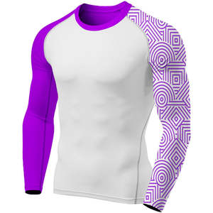 Venta al por mayor Rashguard camisa deportiva de manga larga de compresión de secado rápido protección UV ropa deportiva para BJJ ropa de entrenamiento - Product Image 5
