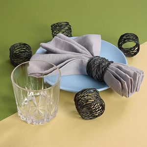 ห่วงรัดผ้าเช็ดปากทำจากโลหะผสมเหล็กอันน่ามองสำหรับการสังสรรค์ในครอบครัวและของตกแต่งงานปาร์ตี้โต๊ะที่ยอดเยี่ยมเน้นความโดดเด่นสำหรับโต๊ะอาหาร - Product Image 1