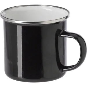 Bicchiere smaltato personalizzato Jamaal, gadget promozionale personalizzabile per bevande - Product Image 1