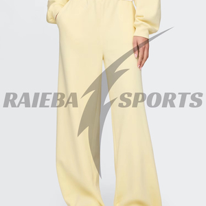 Pantalon de survêtement évasé unisexe, coupe droite, style empilé, tendance, premium et à la mode - Product Image 2