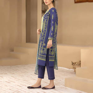 ชุดคอตตอนลายลูกไม้ปักเลื่อมสำหรับผู้หญิงชุดคอตตอนแขนยาวสำหรับใส่ในสนามหญ้า - Product Image 3