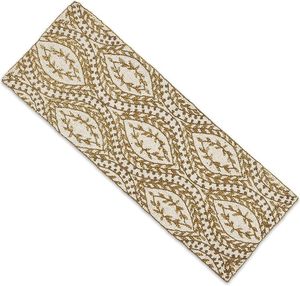 Christmas <b>Dining</b> <b>Table</b> Beaded <b>Runner</b> Placemat Handmade Cloth Decorative Wedding Mat With Leaves Design for Home Use - Product Image 1