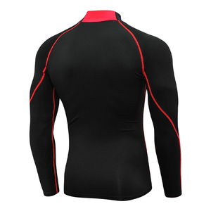 Pull à manches longues pour hommes de haute qualité haut grand et grand couche de base coupe ajustée avec couche de base à séchage rapide à col haut - Product Image 2