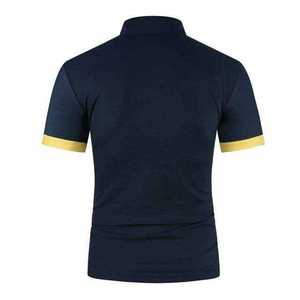 เสื้อโปโลผู้ชายแบบสั่งทำ OEM รุ่นใหม่ ระบายอากาศได้ดี เป็นมิตรกับสิ่งแวดล้อม แห้งเร็ว ผลิตจากผ้าฝ้ายคุณภาพสูง ขนาดสั่งทำได้ - Product Image 2