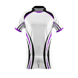 Conjunto de Uniforme de Rugby Personalizado de Alta Calidad 2025, Ajustable, Transpirable, de Secado Rápido, 100% Poliéster, Diseño OEM ODM, Venta al Por Mayor - Product Image 1